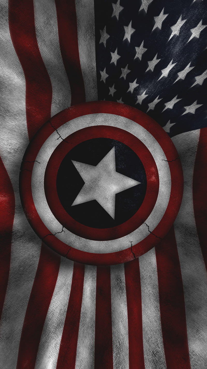 captain america logo iphone wallpaper