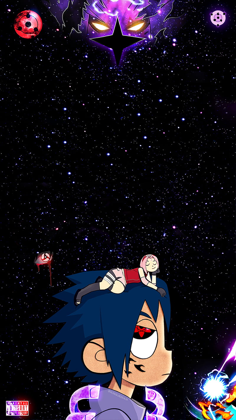 Sasuke X lil u*i, anime, sasuke, HD phone wallpaper