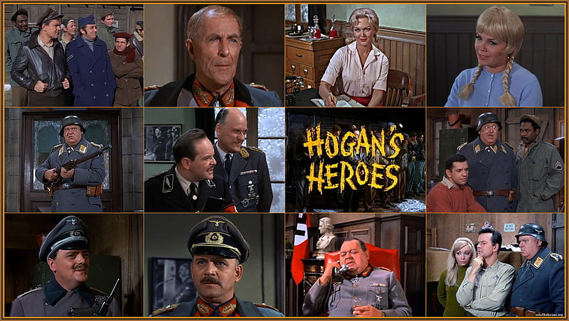 Hogan's Heroes in Color, Lebeau, Hogan, Helga, Hilda, Schultz, Bob Crane, Carter, Klink, HD wallpaper