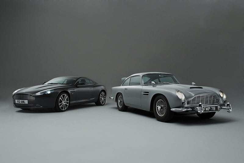 James Bond, old and new, new, james bond, aston martin, old, HD wallpaper