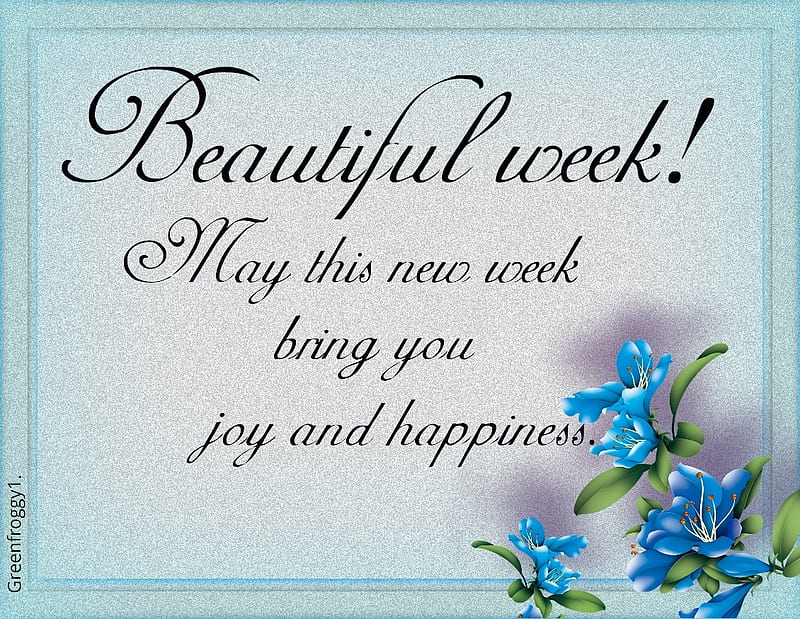 Beautiful Week, Week, Comment, Card, Beautiful, Hd Wallpaper 