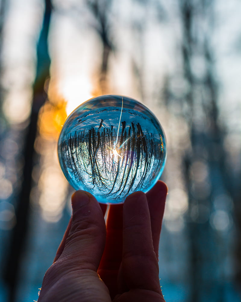 of Person Holding Crystal Ball, HD phone wallpaper