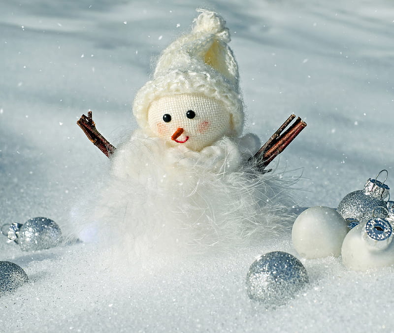 graphy, Snowman, Bauble, Christmas, Snow, Toy, HD wallpaper