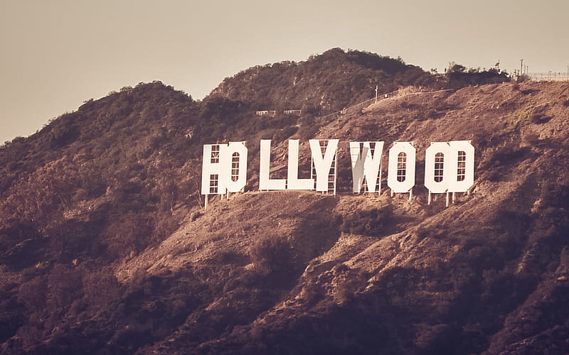 HOLLYWOOD sign, mountain, Los Angeles, California, USA, HD wallpaper