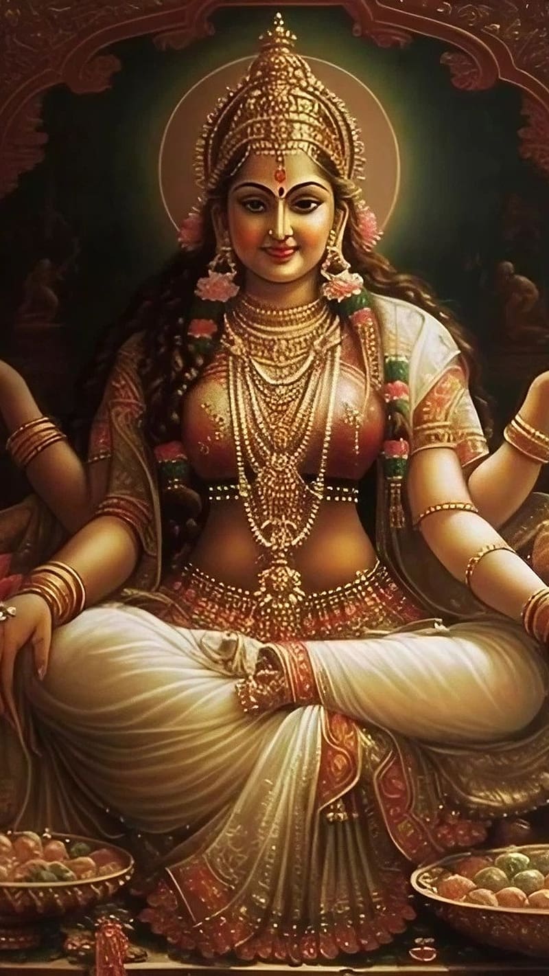 Lakshmi Ji Ke, Devotional, hindu goddess, bhakti, goddess of wealth, HD phone wallpaper