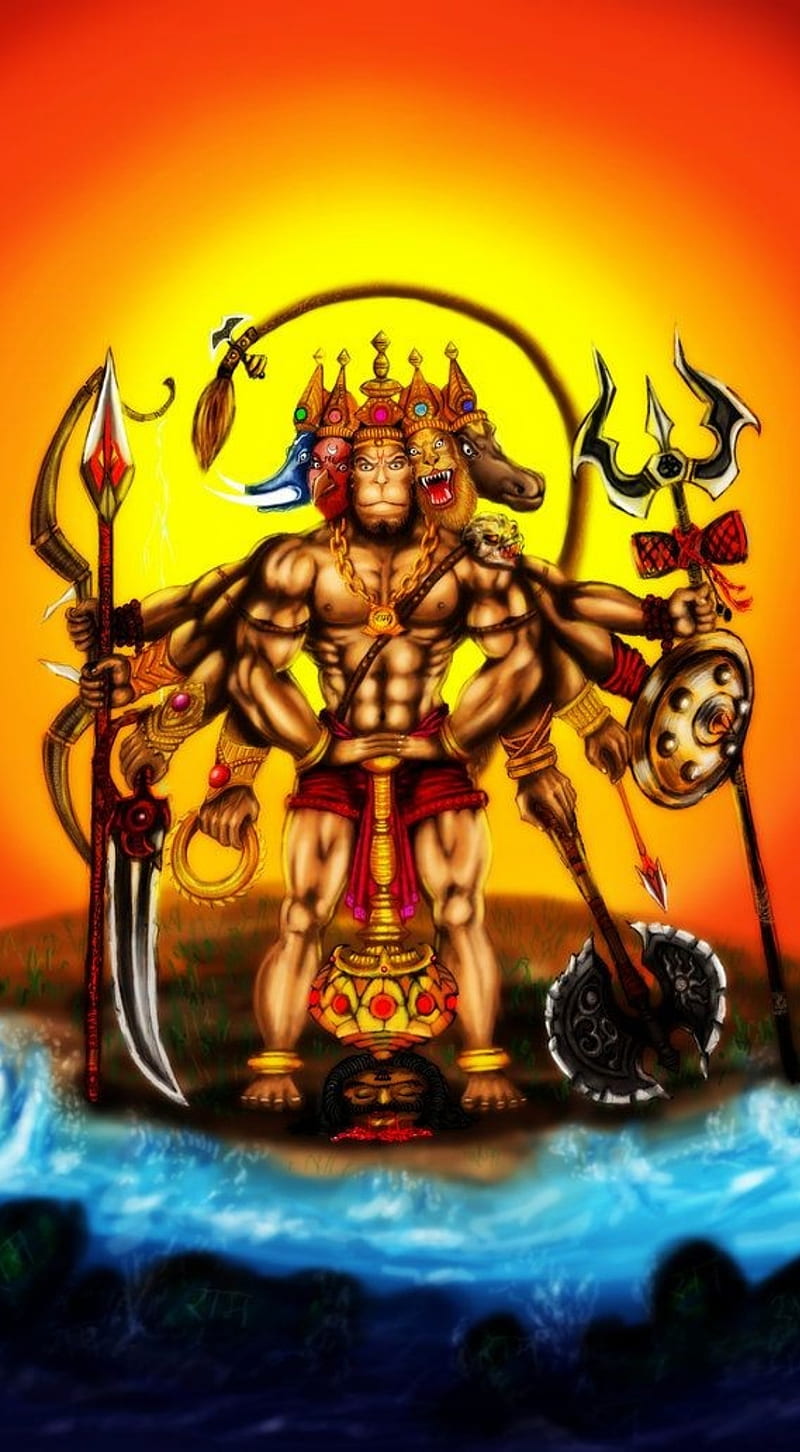 Sri Anjeneya, hanuman, the lord, HD phone wallpaper | Peakpx