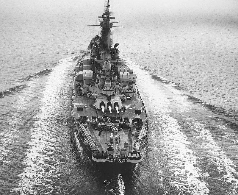 USS Alabama, guerra, battle, ship, uss, ocean, battleship, alabama, sea, HD wallpaper