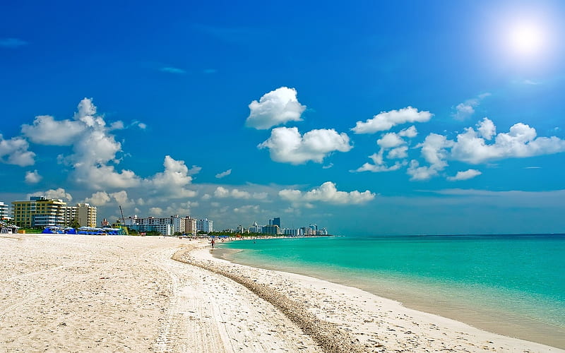 Miami Beach in Florida, Miami, beach, in, Florida, HD wallpaper