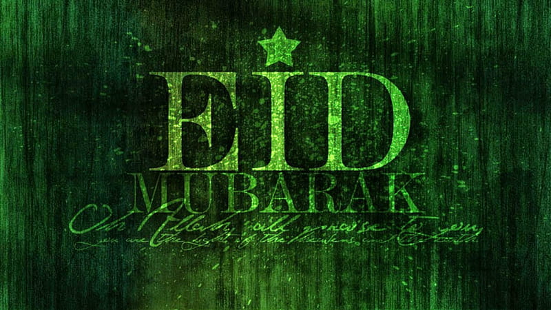 Eid Mubarak In Green Background Eid Mubarak, HD wallpaper | Peakpx