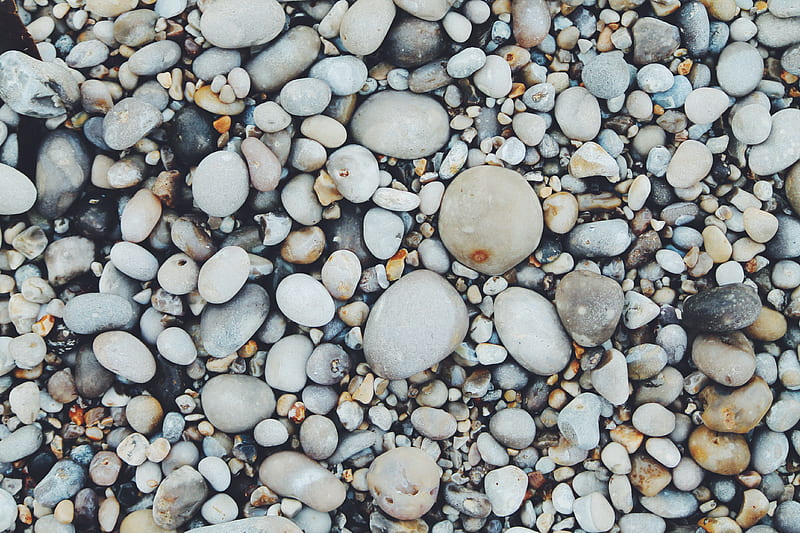 white and brown pebbles, HD wallpaper