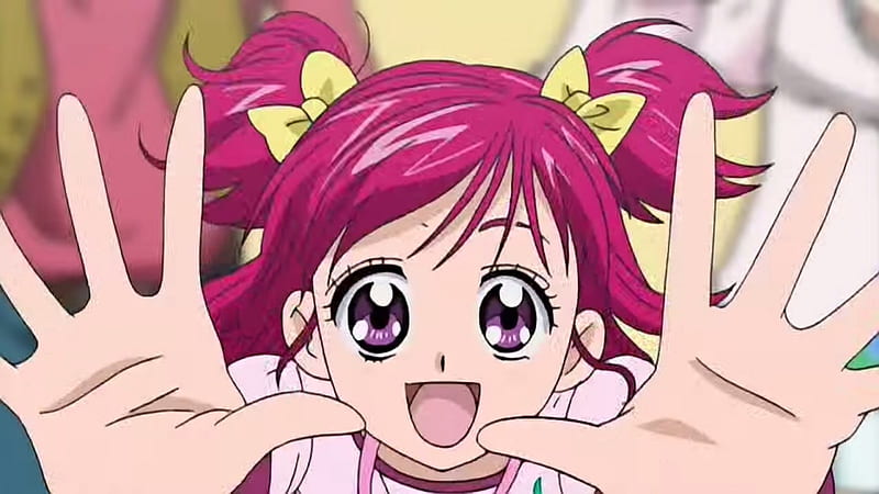 Five, pretty, redhead, pretty cure cute, bonito, adorable, sweet, nice, close up, 5, anime, beauty, face, anime girl, long hair, female, lovely, closeup, smile, red hair, smiling, happy, kawaii, girl, precure, pink hair, HD wallpaper