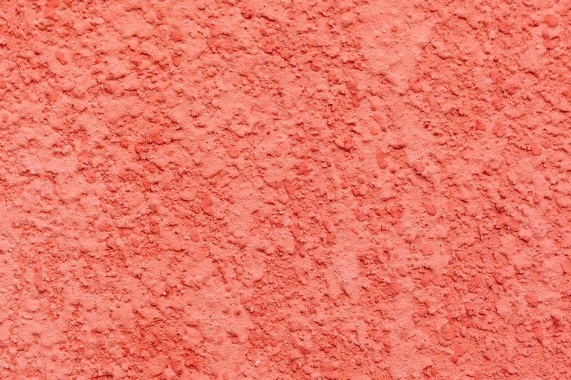 Textured surface of bright wall covered with decorative stucco of bright coral color, HD wallpaper