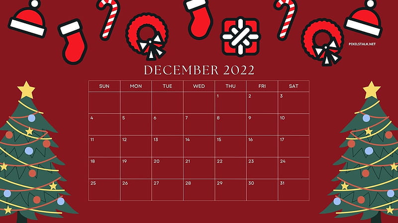 December 2022 Calendar, HD wallpaper