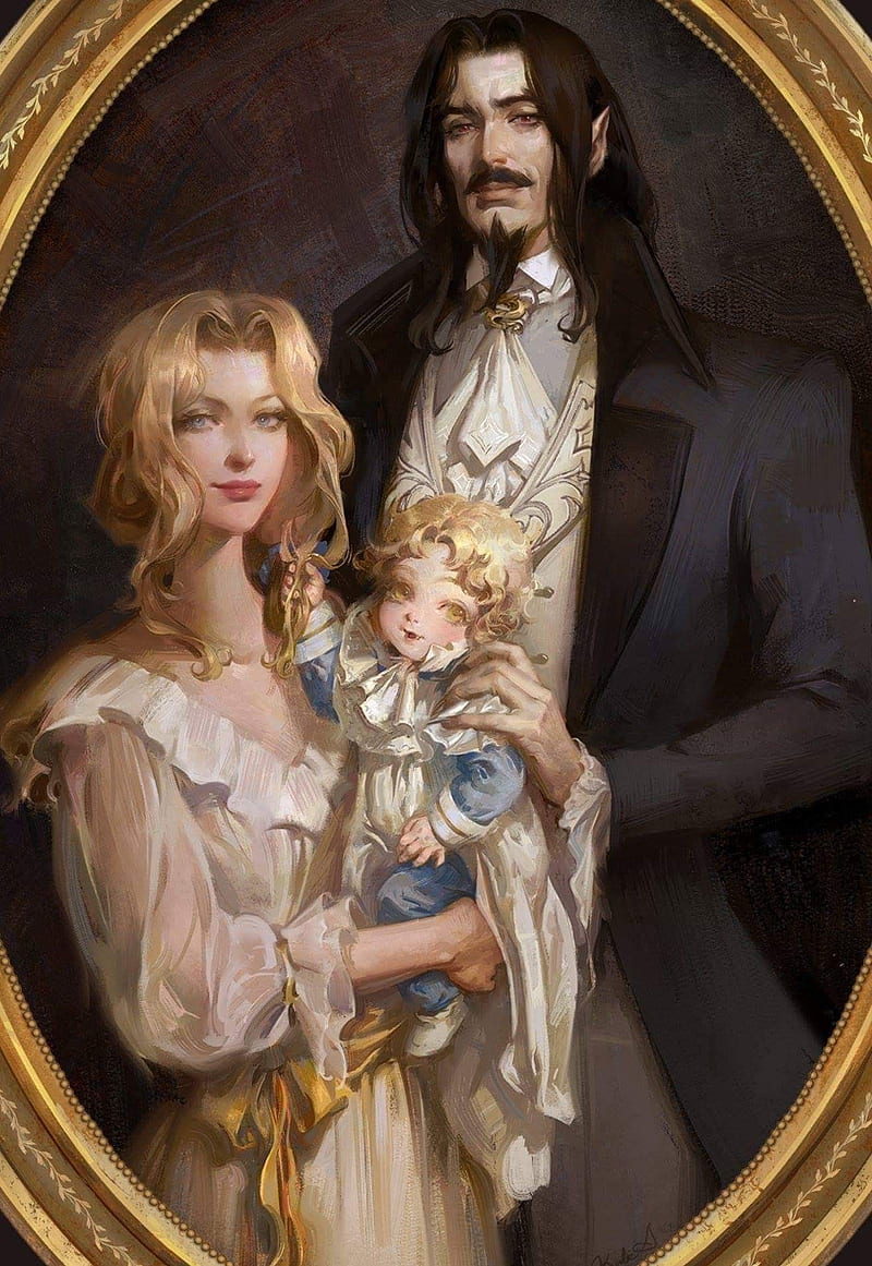 Family Portrait, alucard, castlevania, dracula, lisa, netflix, HD phone wallpaper