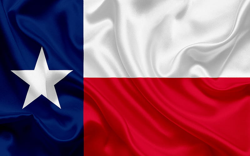 Texas State Flag, flags of States, flag State of Texas, USA, state Texas, silk flag, HD wallpaper