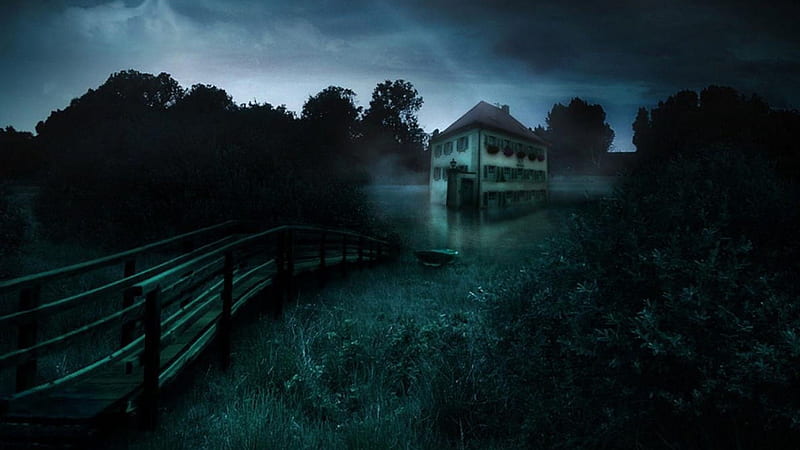 Horror House Dark Background Dark, HD wallpaper | Peakpx