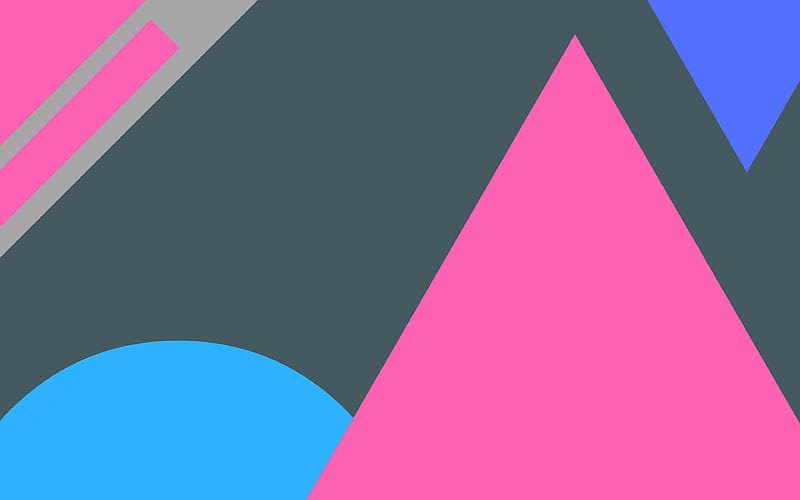 material design creative, geometry, triangles, colorful background, HD wallpaper