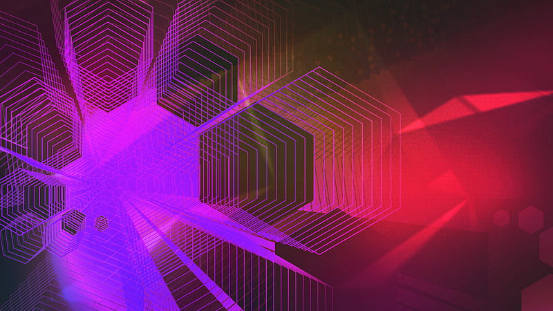Purple Pink Hexagon Geometric Shapes Abstraction Abstract, HD wallpaper