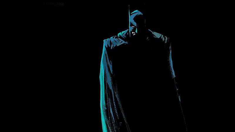 Batman - In the Dark, DC Comics, black background, illustrations, graphics,  comics, HD wallpaper | Peakpx