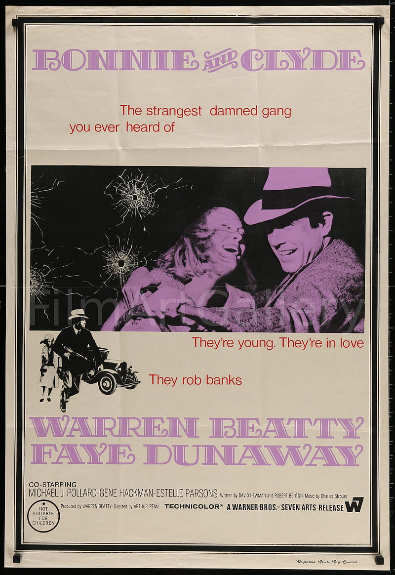 Bonnie and Clyde Movie Poster 1967 – Film Art Gallery, HD phone wallpaper