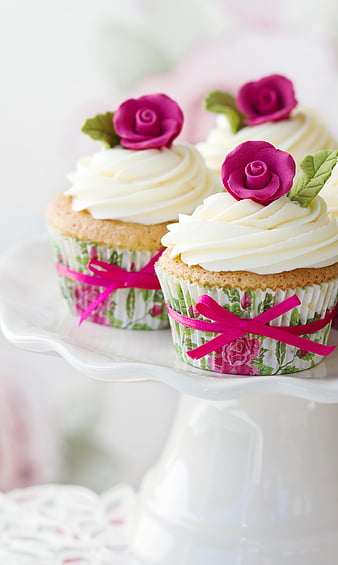 HD rose-cupcakes wallpapers | Peakpx