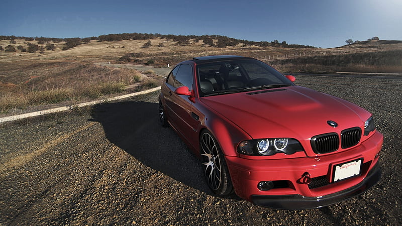Bmw E46 Red, bmw, carros, red, HD wallpaper