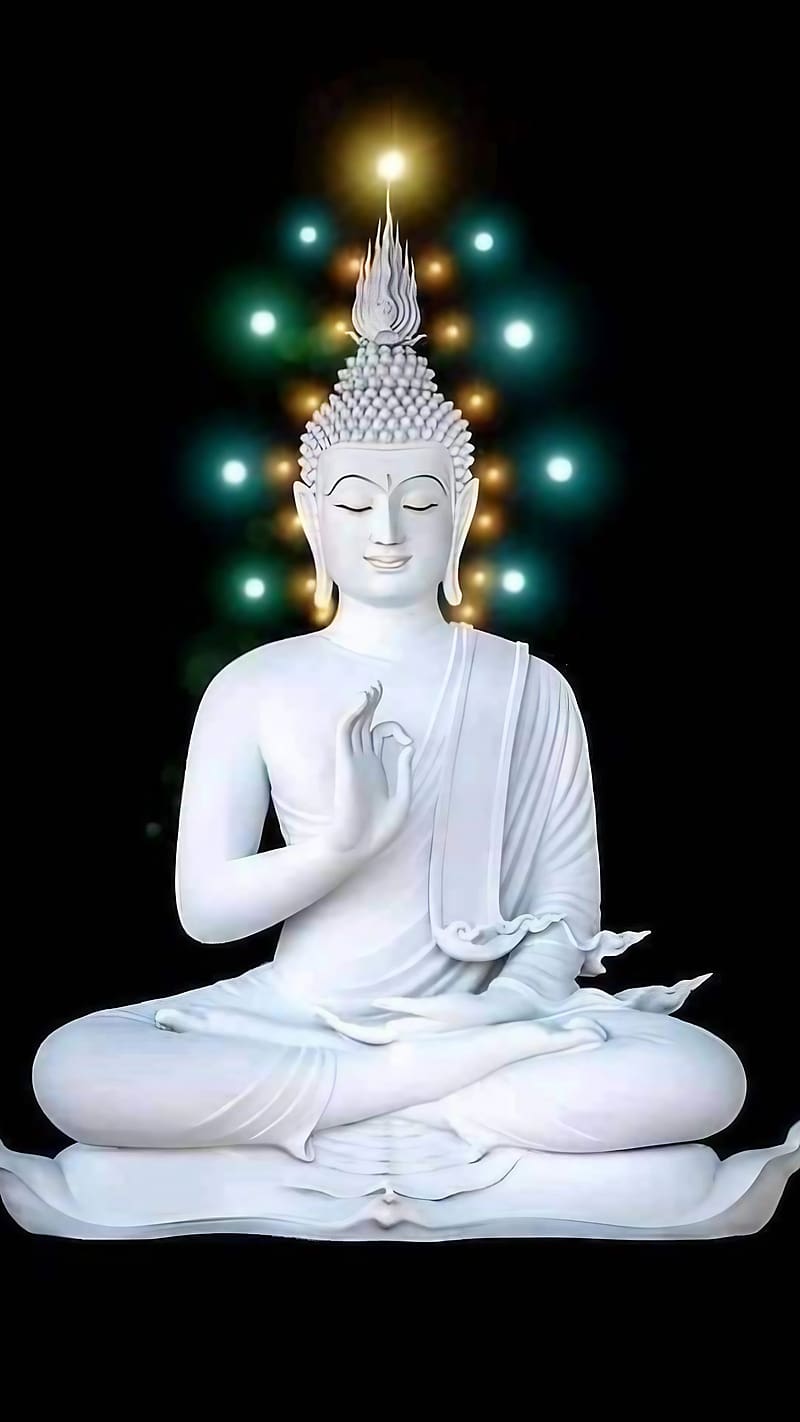 Gautam Buddha , white, lord, god, HD phone wallpaper