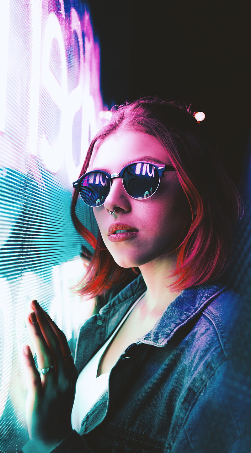 Cool Neon, Tupac2x, blue, bubble, girl, girl hot, lights, new, HD phone wallpaper