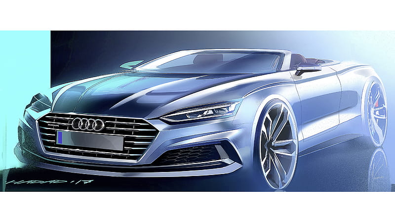 2018 Audi A5 Cabriolet - Design Sketch , car, HD wallpaper