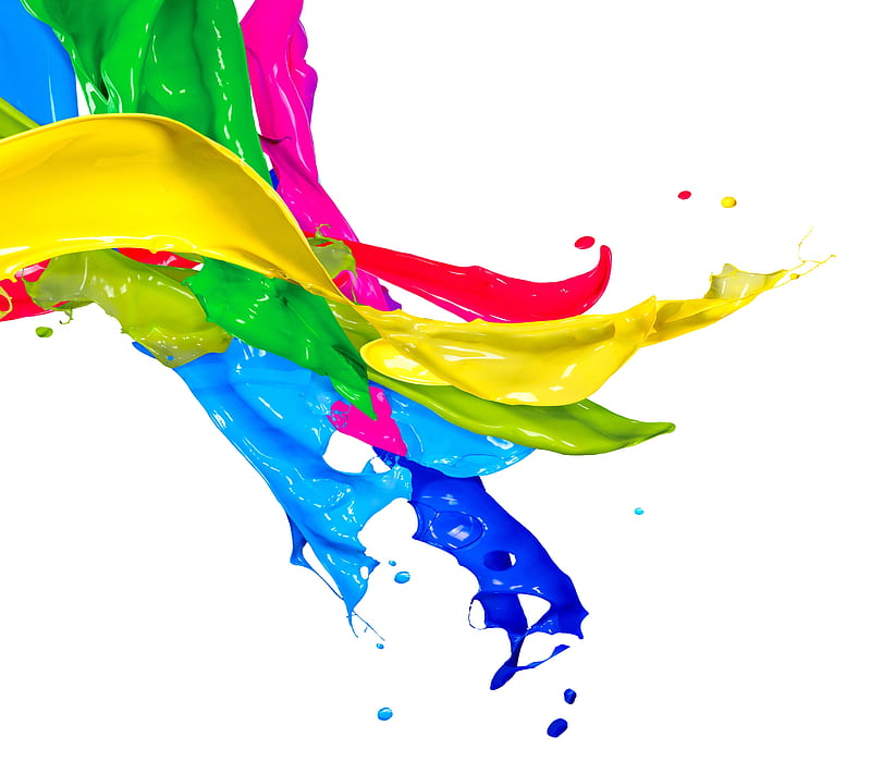 Splash Paint, abstract, color, HD wallpaper