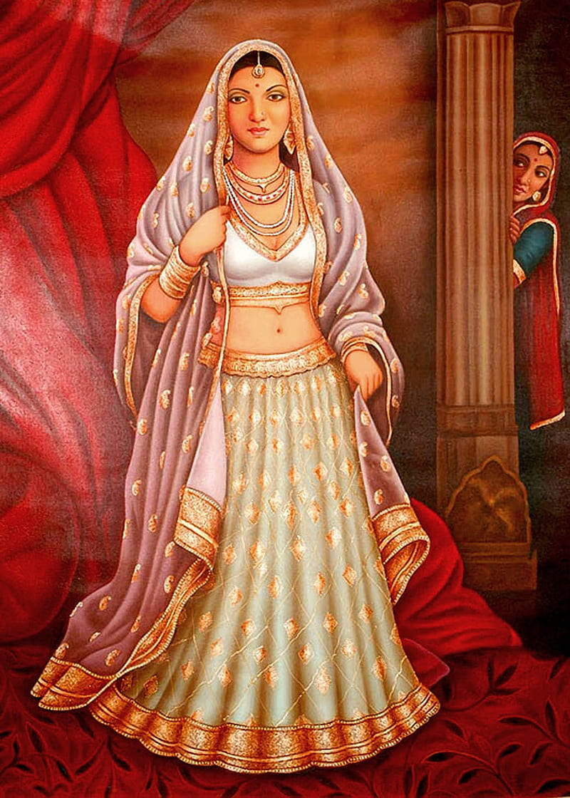 Rajasthani, painting, costume design, art, mythology, dress, HD phone  wallpaper | Peakpx