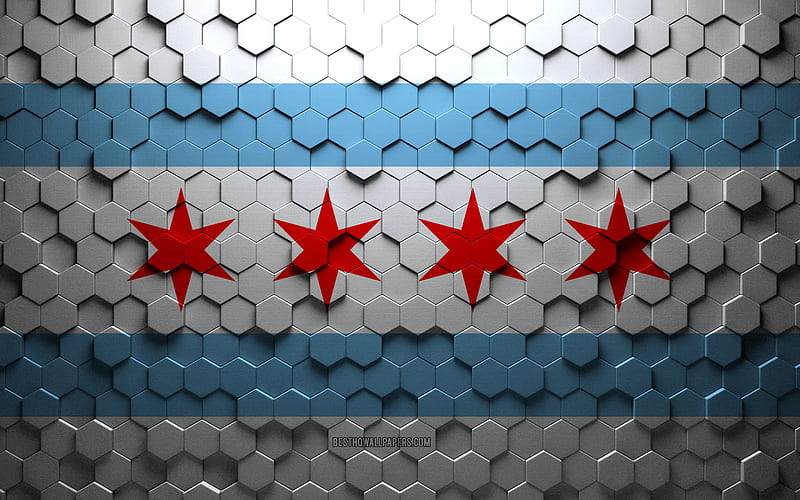 Download wallpapers Flag of Chicago Illinois 4k stone background  American city grunge flag Chicago USA Chicago flag grunge art stone  texture flags of american cities for desktop with resolution 3840x2400  High Quality