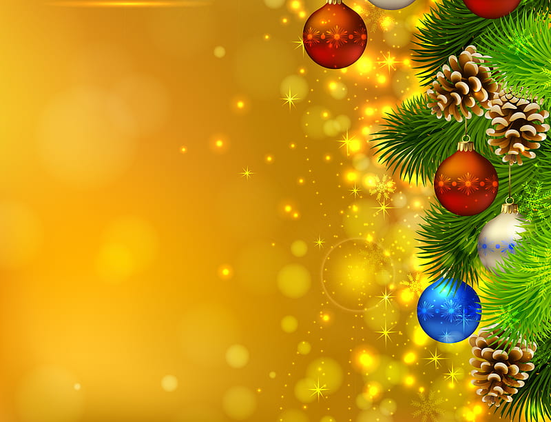 Merry Christmas, red, pretty, colorful, orange, christmas balls, bonito, magic, silver, xmas, bokeh, ball, gold, green, magic christmas, beauty, blue balls, blue, lovely, holiday, christmas, golden, colors, red balls, balls, HD wallpaper