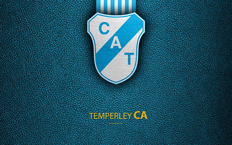 Club Atletico Temperley logo, Buenos Aires, Argentina, leather texture ...