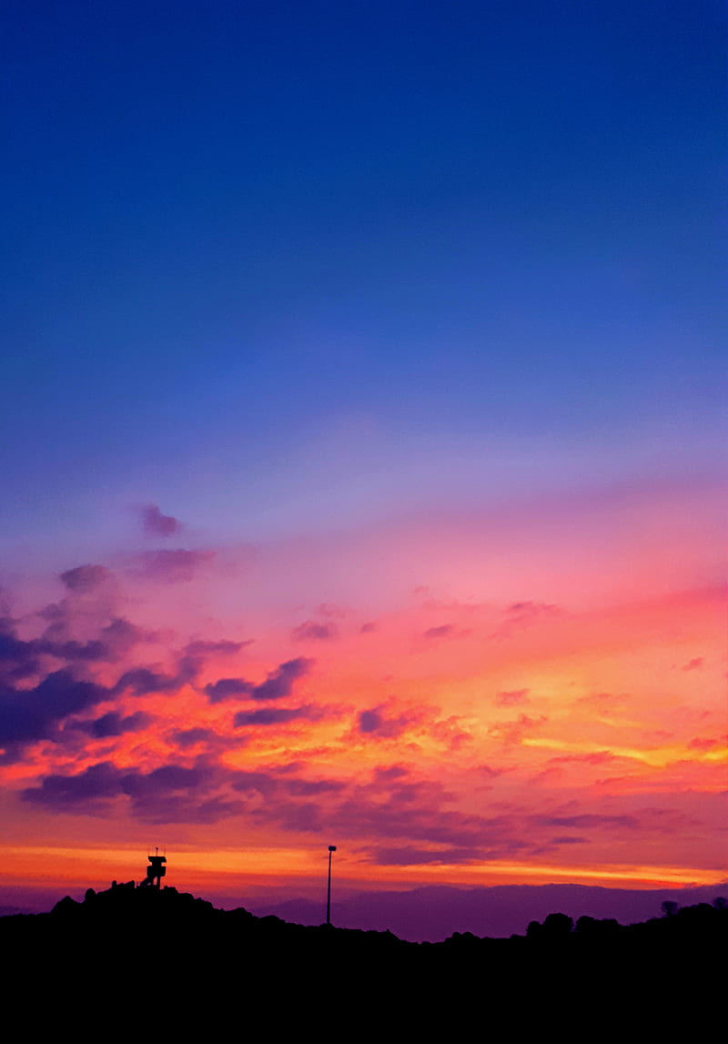 sky view, blue, colors, colorful, colours, landscape, pastel, pink, sky, HD phone wallpaper