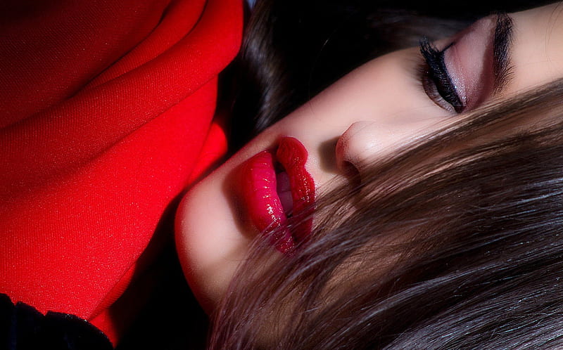HD red lip girl wallpapers | Peakpx