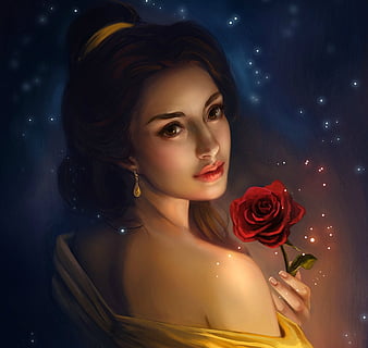 Belle, fanart, art, luminos, rose, melaniedelon, gargui, melanie delon ...