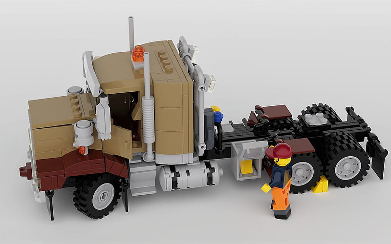 Lego Truck, toy, Lego, truck, car, HD wallpaper