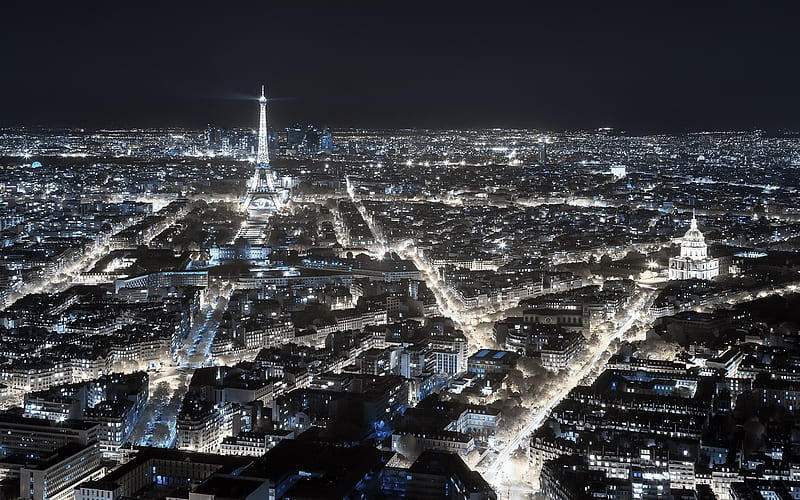 Night, Paris, France, Eiffel Tower, City Lights, HD wallpaper