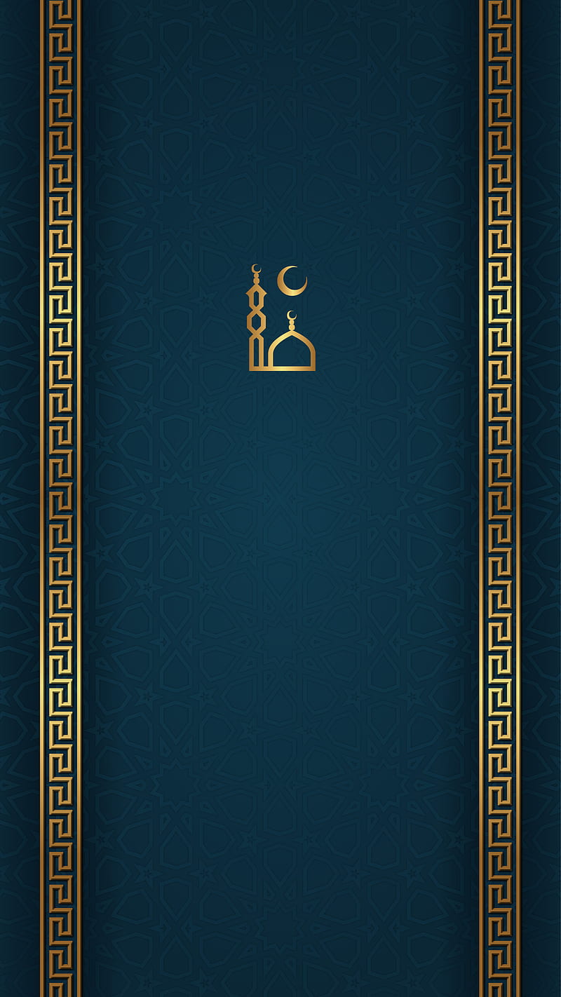 Islamic luxury , dark blue, desenho, golden, new latest, pattern, premium, shiny, HD phone wallpaper