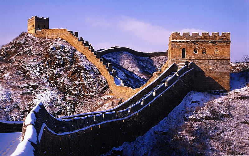 Great Wall, nature, china, winter, HD wallpaper