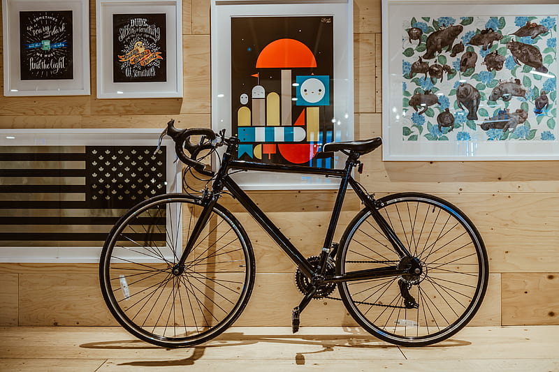 Bicycle , artistic, art, graphy, bicycle man, wall, HD wallpaper