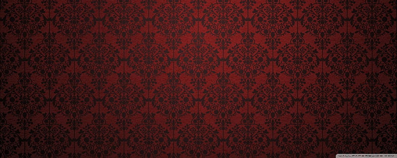 Red Damask Ultra Background for U TV : Multi Display, Dual Monitor : Tablet : Smartphone, Red and Black Damask, HD wallpaper