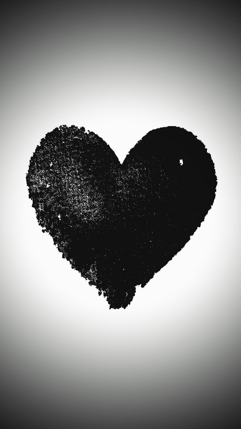 Black heart, love, HD phone wallpaper | Peakpx