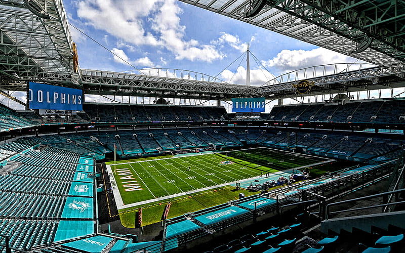 Hard Rock Stadium, view inside, Miami Dolphins Stadium, NFL Stadium, Miami,  Florida, HD wallpaper