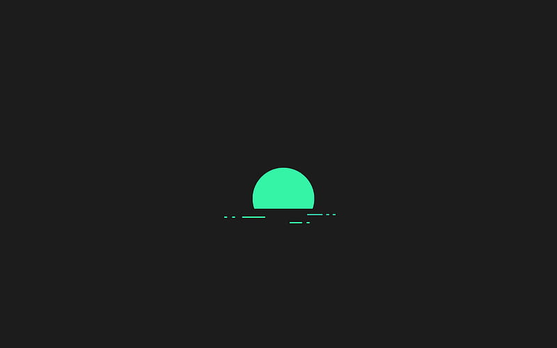 Minimalism Green Sunset, minimalist, minimalism, sunset, artist, artwork, digital-art, HD wallpaper