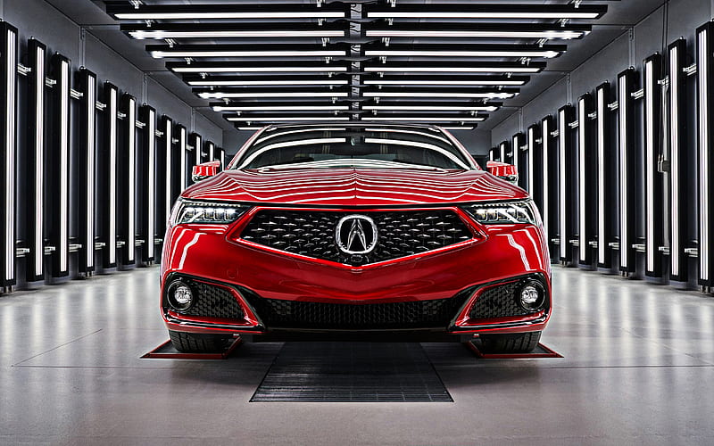 2020, Acura TLX PMC Edition, exterior, front view, new red TLX, tuning TLX, japanese cars, Acura, HD wallpaper