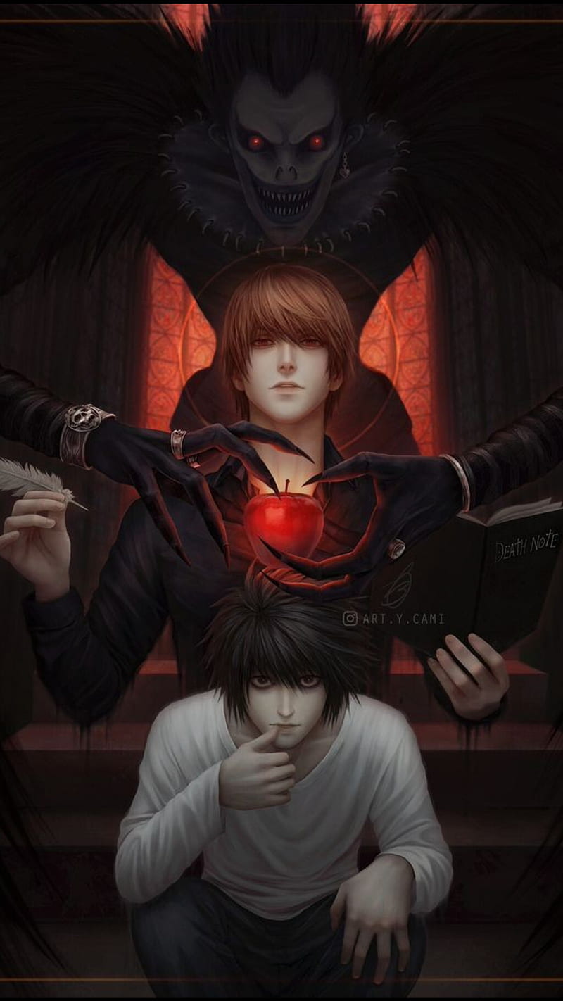death Note Series Anime Character Artbook Light Yagami Wallpapers HD   Desktop and Mobile Backgrounds