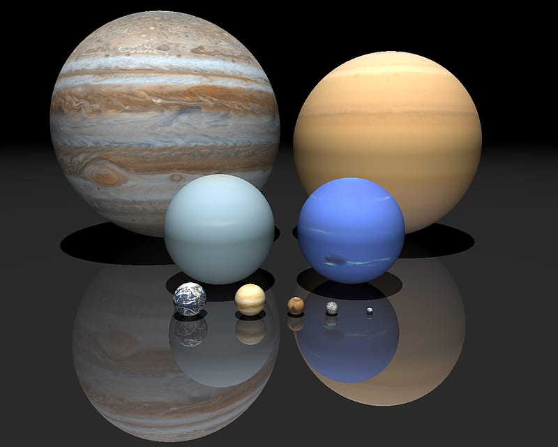 Solar system, neptune, planets, jupiter, uranus, mars, mercury, venus, planet, pluto, earth, saturn, HD wallpaper