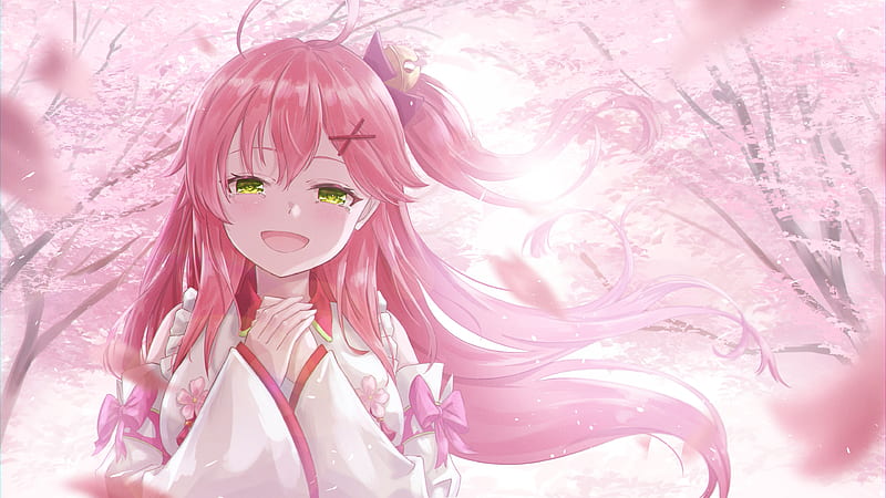 Anime, Virtual Youtuber, Sakura Miko, HD wallpaper